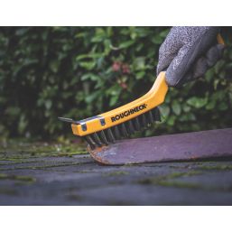 Roughneck Soft-Grip Carbon Steel Wire Brush
