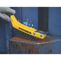 Roughneck Soft-Grip Carbon Steel Wire Brush