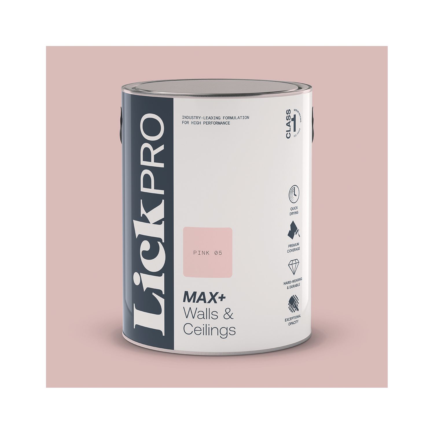 LickPro Max+ 5Ltr Pink 05 Eggshell Emulsion Paint (277JX)