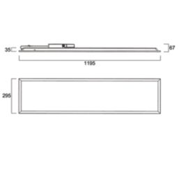 Sylvania Quantum Rectangular 1195mm x 295mm LED Panel Light White 13-26W 2300-4700lm