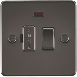 Knightsbridge  13A Switched Fused Spur with LED Gunmetal