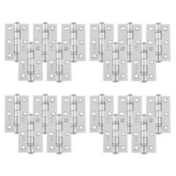 Smith & Locke  Polished Chrome Grade 7 Fire Rated Door Hinges 76mm x 51mm 20 Pack