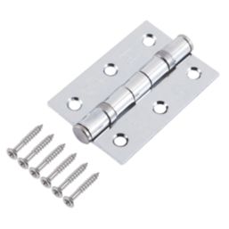 Smith & Locke  Polished Chrome Grade 7 Fire Rated Door Hinges 76mm x 51mm 20 Pack