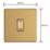 Varilight  20A 1-Gang 2-Pole Control Switch Brushed Brass with LED with Colour-Matched Inserts