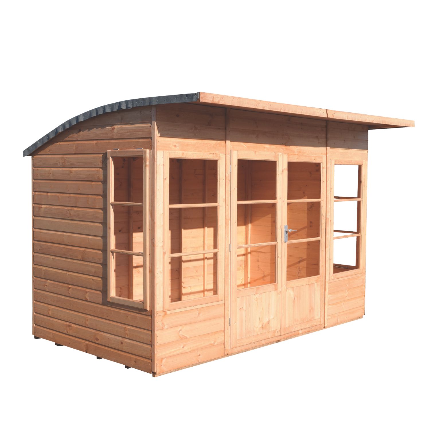 Shire Orchid 10' x 6' (Nominal) Arched Shiplap T&G Timber Summerhouse (2781X)