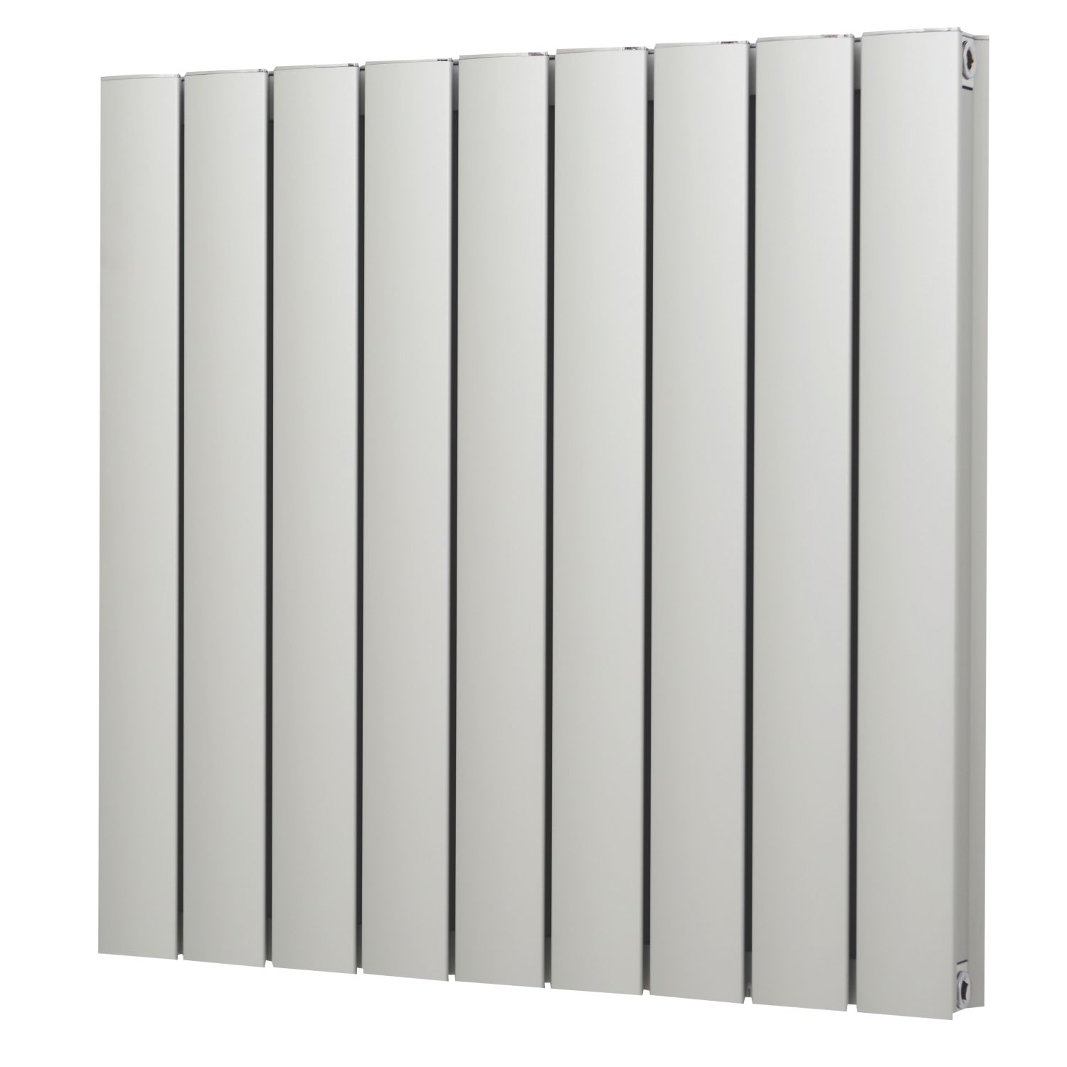 Glow 600mm x 625mm 2705BTU Matt Chrome Horizontal Designer Radiator (2787F)