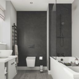 Multipanel Unlipped Bathroom Waterproof Wall Panel  Matt Riven Slate 2400mm x 900mm x 11mm