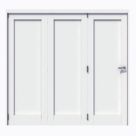 Green & Taylor 1-Panel Roomfold 3-Door Primed White Wooden Shaker Internal Bi-Fold Doors 2060mm x 2133mm