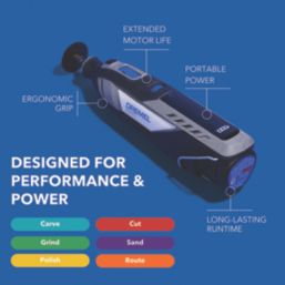 Dremel 8250-5 12V 1 x 2.0Ah Li-Ion  Brushless Cordless Multi-Tool with Accessories 6 Piece Set