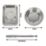 Forge Steel Stainless Steel Magnetic Tray Set 3 Pieces