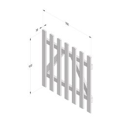 Forest Pale Garden Gate 900mm x 900mm Golden Brown