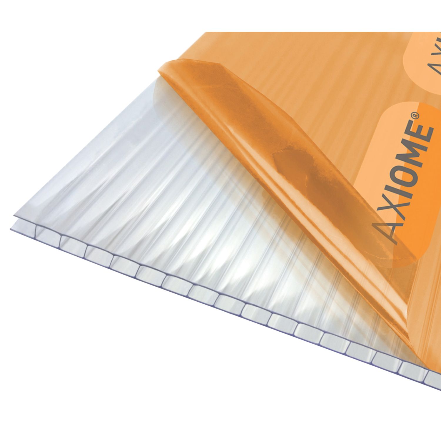 Axiome Twinwall Polycarbonate Roofing Sheet Clear 1050mm x 4mm x 2500mm (278JC)