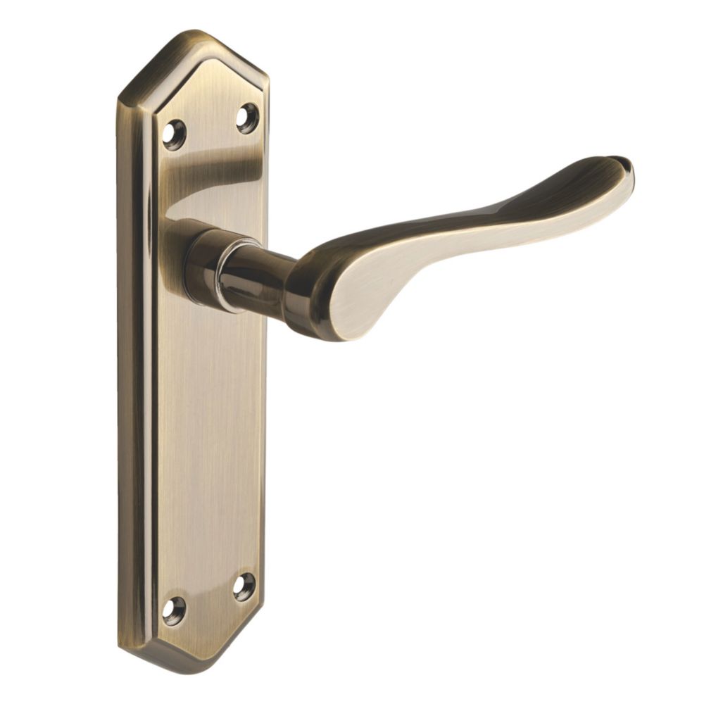 Designer Levers Bewdley Fire Rated Latch Lever Door Handle Pair Antique