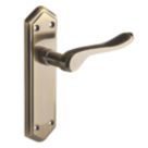 Designer Levers Bewdley Fire Rated Latch Lever Door Handle Pair Antique Brass