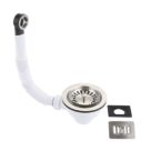 McAlpine 1 Bowl Brushed Nickel 115mm Sink Strainer Waste with Overflow