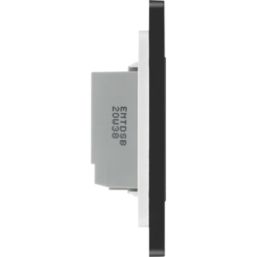 British General Evolve 2-Gang 2-Way LED Double Secondary Touch Trailing Edge Dimmer Switch  Black Chrome