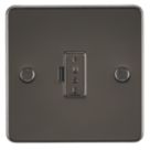Knightsbridge  13A Unswitched Fused Spur  Gunmetal