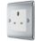 British General Nexus Metal 13A 1-Gang Unswitched Socket Polished Chrome with White Inserts
