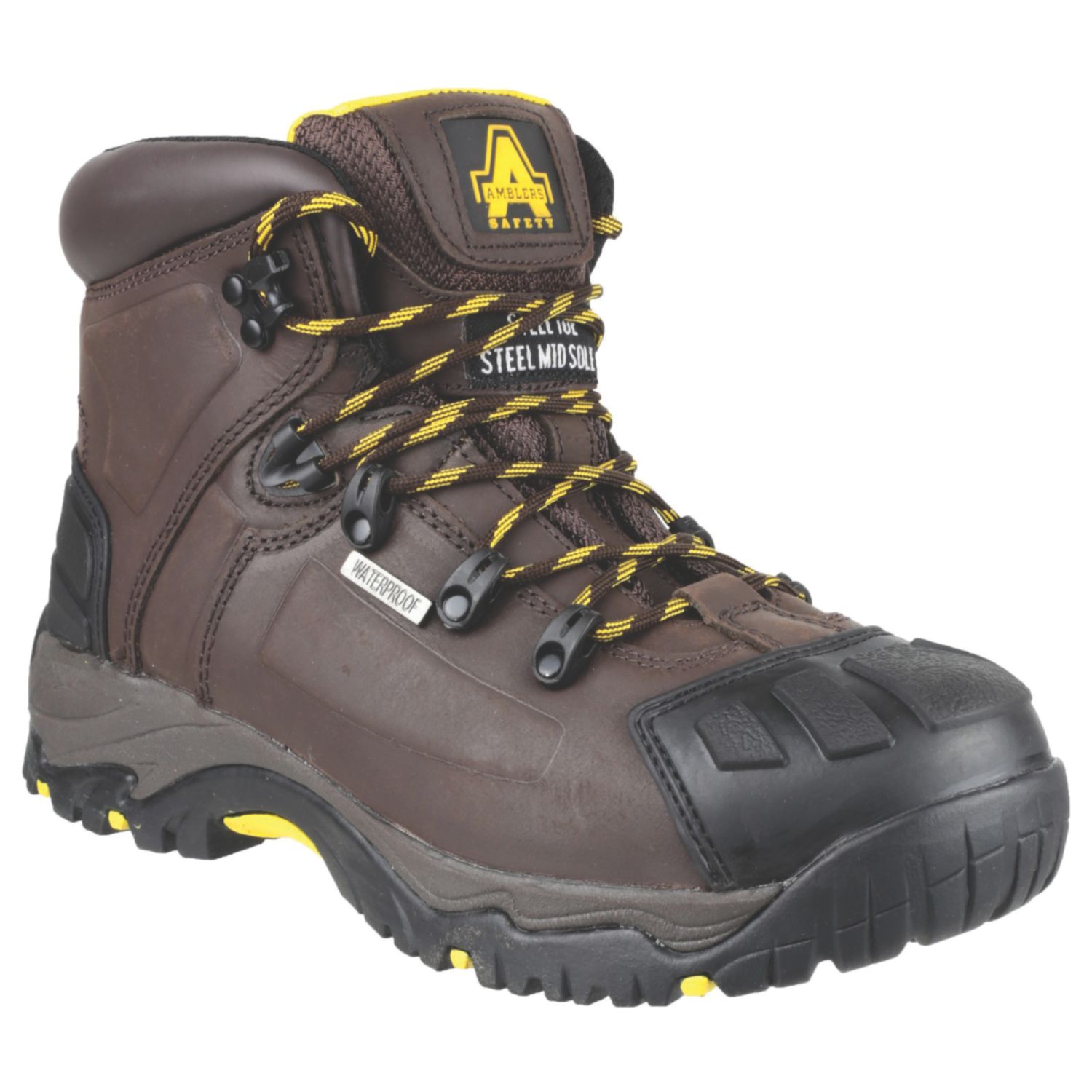 Amblers FS39 Size 7 Brown Waterproof Steel Toe Cap Safety Boots (278XK)