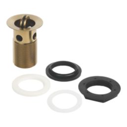 Flomasta Slotted Captive Basin Waste Brushed Brass 65mm