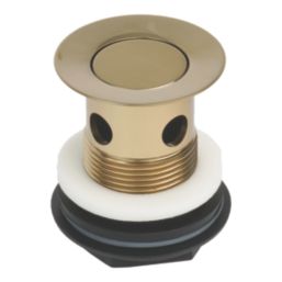 Flomasta Slotted Captive Basin Waste Brushed Brass 65mm