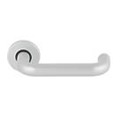 Smith & Locke Excell Fire Rated Lever on Rose Door Handle Pair Satin Aluminium