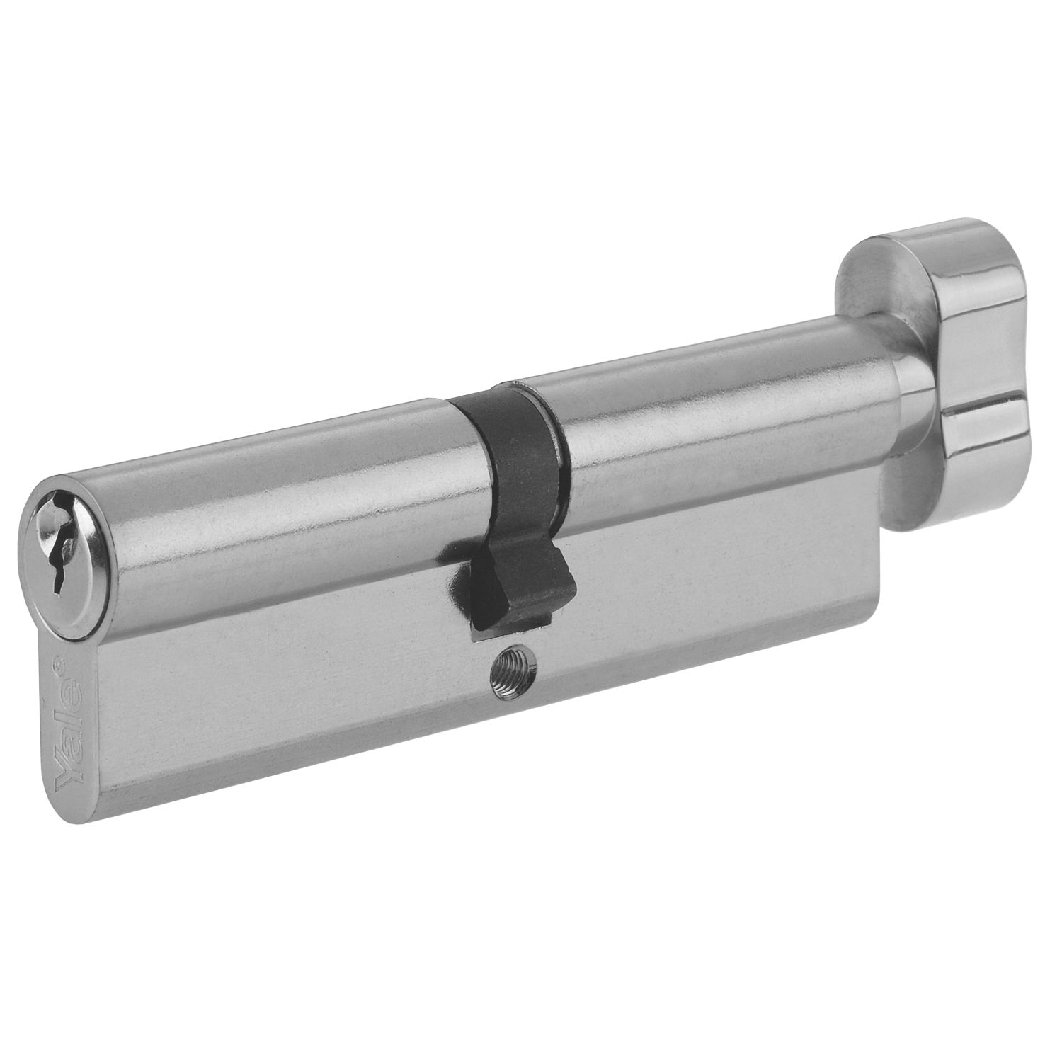 Yale Fire Rated 1 Star Thumbturn Euro Cylinder Thumbturn Lock 35-35 (70mm) Satin Nickel (27935)