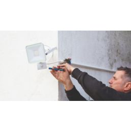 LAP Slimline  LED PIR Floodlight With PIR Sensor White 30W 2250lm