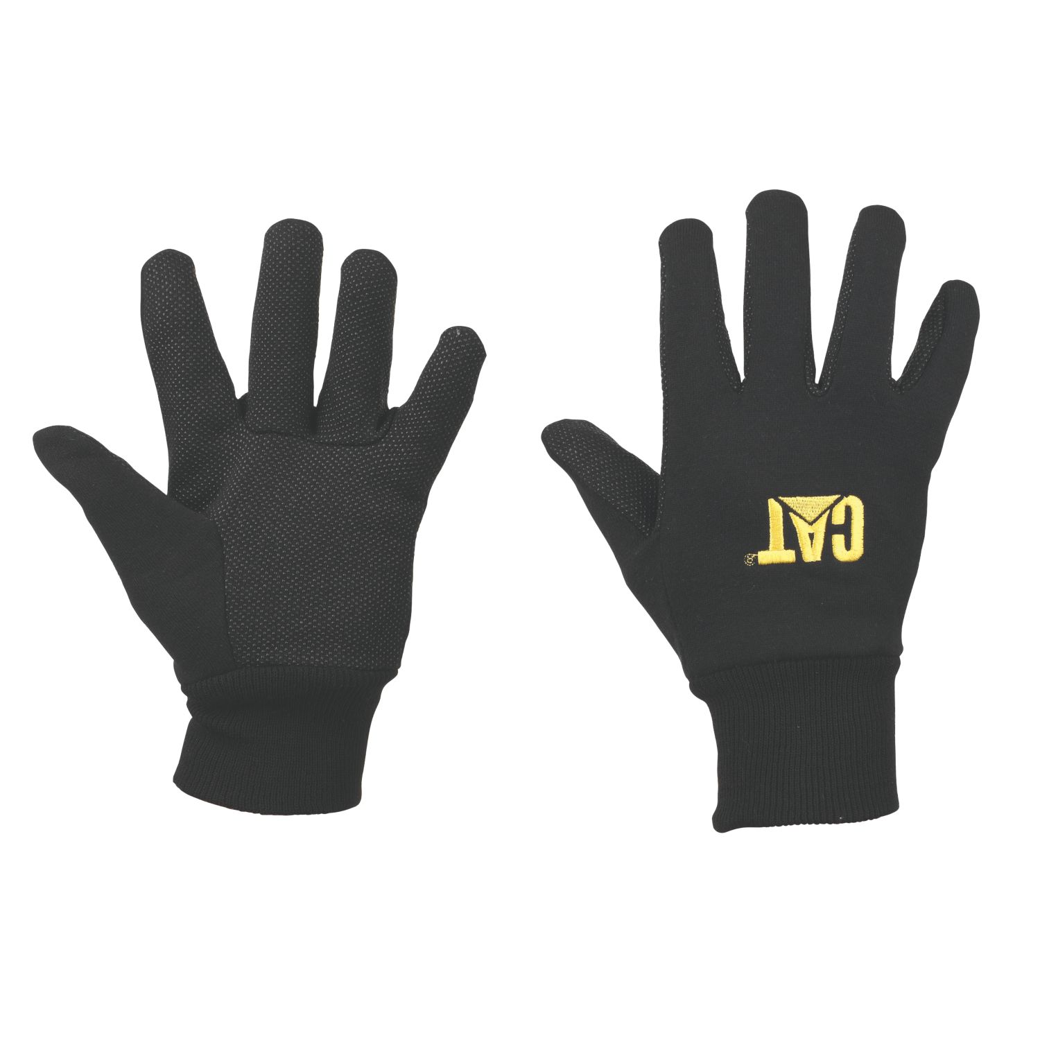 CAT Jersey Gloves with Microdot Palms Black Large (27941)