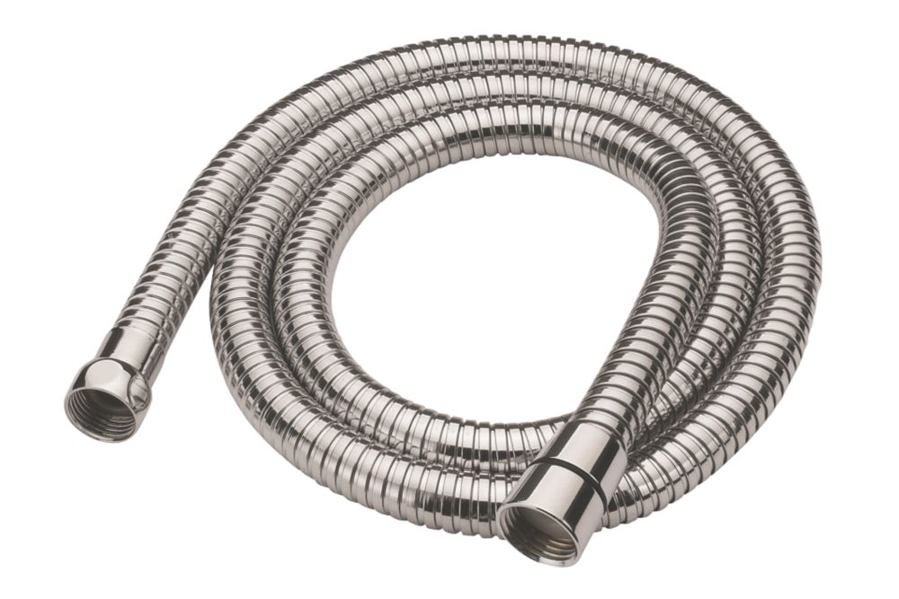 Shower Hose Chrome 10mm x 1.75m Screwfix