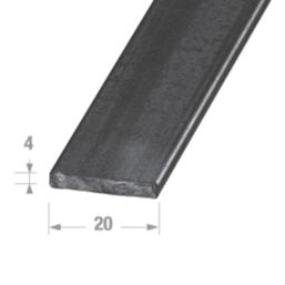Essentials Raw Steel Flat Profile 2.5m x 20mm x 4mm 3 Pack