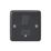 MK Contoura 13A Switched Fused Spur  Black with Colour-Matched Inserts