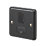 MK Contoura 13A Switched Fused Spur  Black with Colour-Matched Inserts