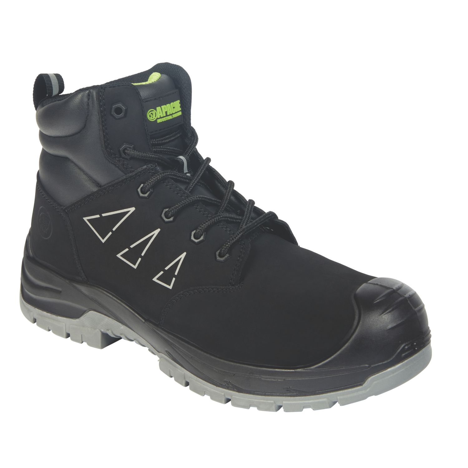 Apache Armstrong Size 7 Black Water-Resistant Safety Boots (279RL)