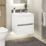 Newland  Double Drawer Wall-Mounted Vanity Unit with Basin Gloss White 500mm x 450mm x 540mm