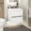 Newland  Double Drawer Wall-Mounted Vanity Unit with Basin Gloss White 500mm x 450mm x 540mm