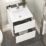 Newland  Double Drawer Wall-Mounted Vanity Unit with Basin Gloss White 500mm x 450mm x 540mm