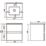 Newland  Double Drawer Wall-Mounted Vanity Unit with Basin Gloss White 500mm x 450mm x 540mm