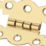Smith & Locke Polished Brass  Door Hinge 40mm x 28.5mm 2 Pack