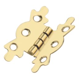 Smith & Locke Polished Brass  Door Hinge 40mm x 28.5mm 2 Pack