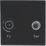 British General  Duplex Modular TV & Satellite Socket Black
