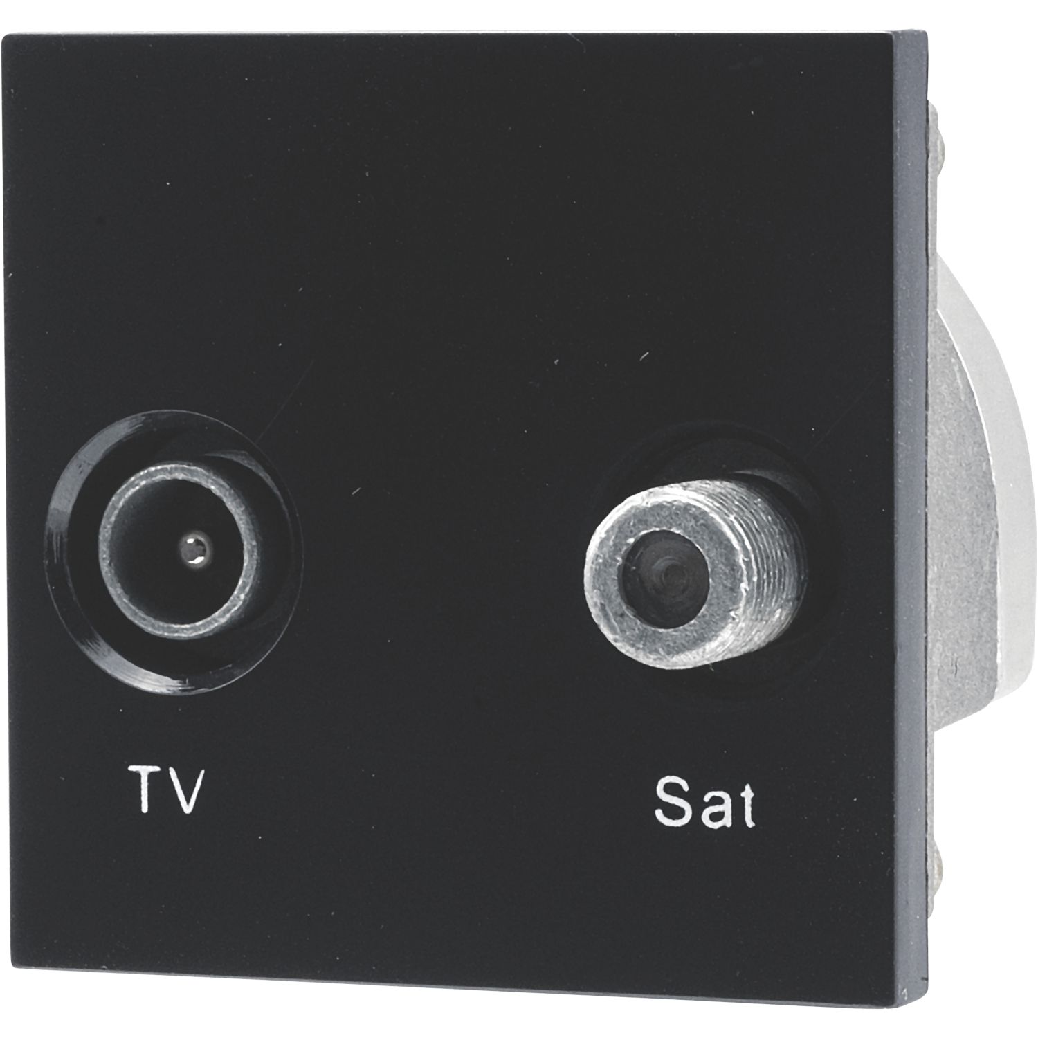 British General Duplex Modular TV & Satellite Socket Black (279XF)