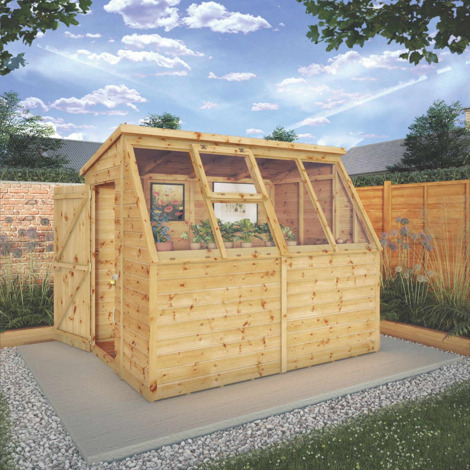 Mercia 6' x 8' (Nominal) Pent Timber Potting Shed (279YL)