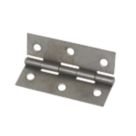 Self-Colour  Steel Fixed Pin Hinges 75mm x 51mm 2 Pack