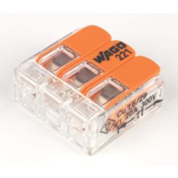 Wago 221-413 32A 3-Way Lever Connectors 50 Pack