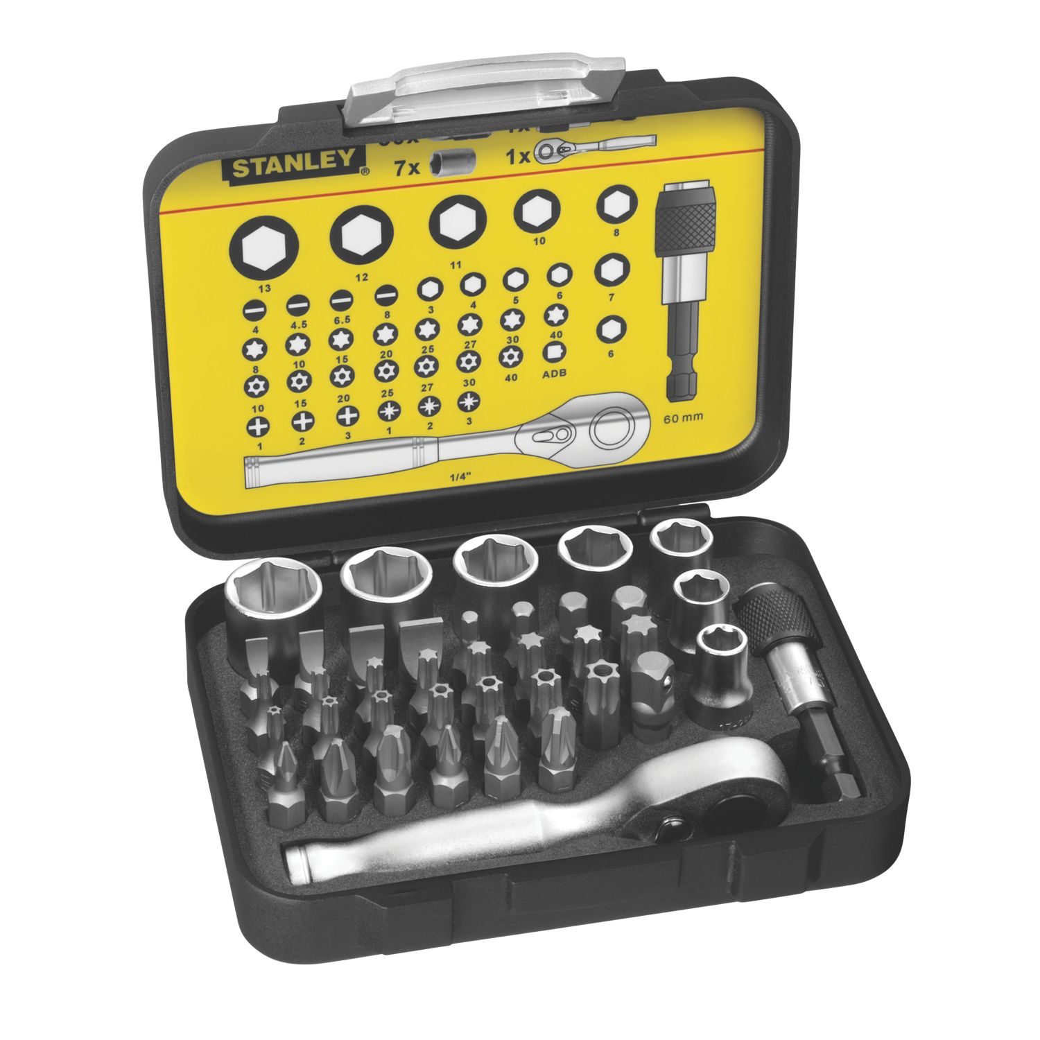 Stanley FatMax 1/4" Drive Socket & Bits Set 39 Pcs (2806K)