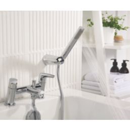 Bristan Orta Chrome 123mm Deck Mounted Dual Control Manual Shower Mixer Tap
