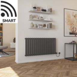 Azur Ilios 1000W Electric Radiator 600mm x 1208mm Anthracite 3412BTU