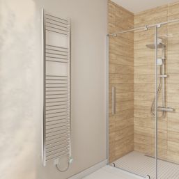 Flomasta 1600mm x 400mm 1364BTU Chrome Flat Electric Towel Radiator