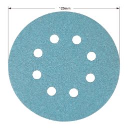 Titan   40 Grit 8-Hole Punched Multi-Material Sanding Discs 125mm 5 Pack
